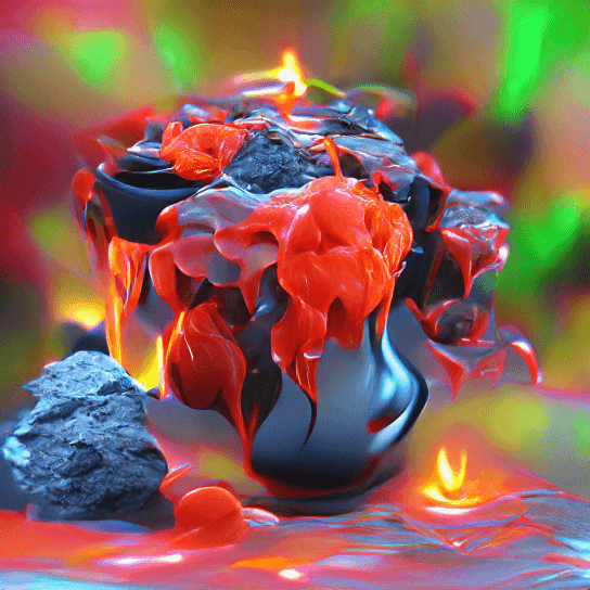 #106/5000 Metadimensional Image: Lava Jar