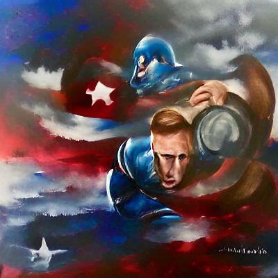 CAPTAIN AMERICA AI Acrylic Art - PhelanVoin's AI Acrylic Art