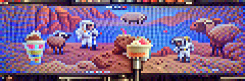 #228 The sheep are eating icecreams on mars