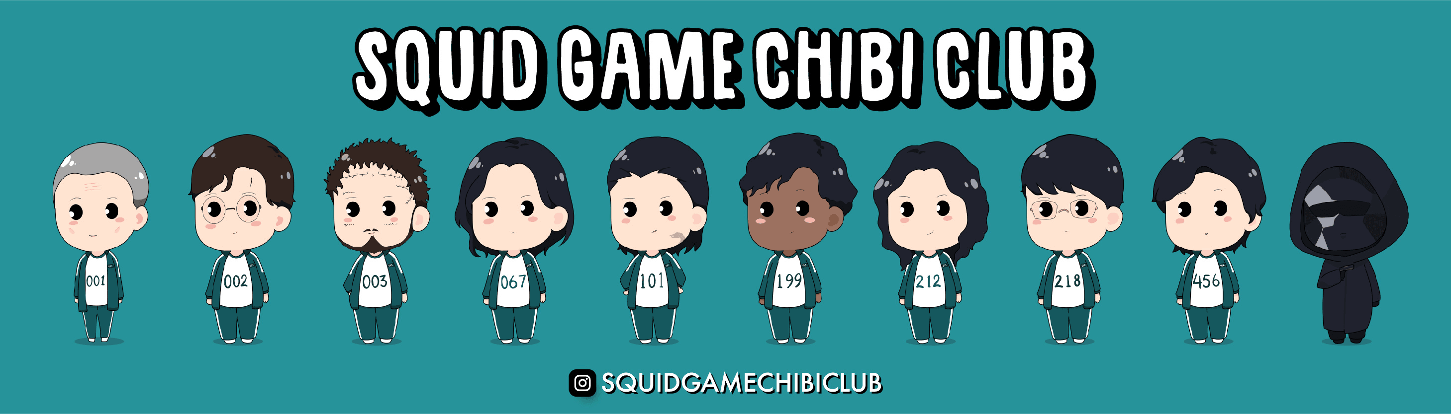 Squid game chibi club collection opensea