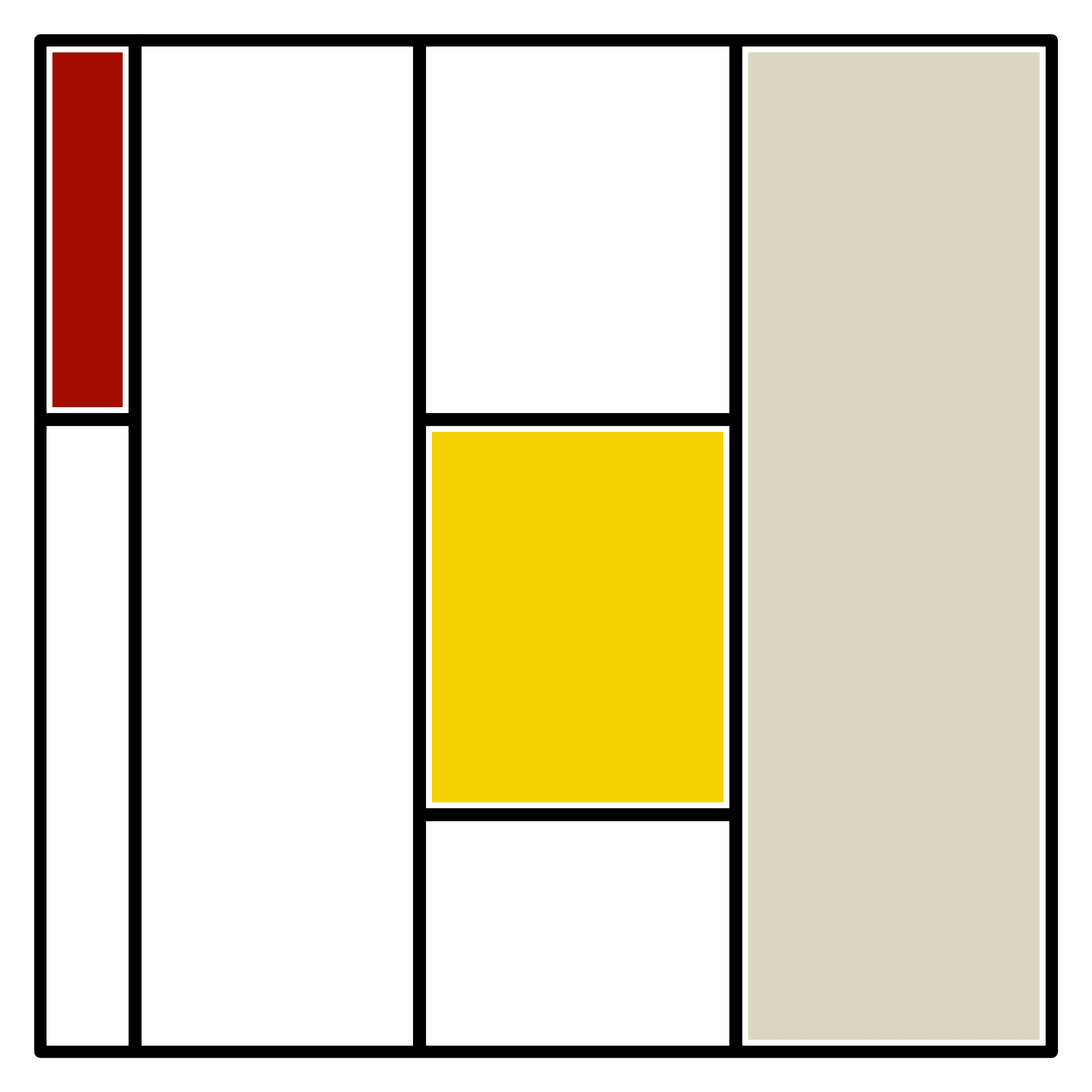 'Number_7a' - Mondrian Inspired - MooniTooki Project - Art from Crypto Data