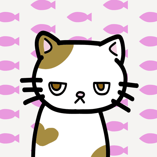 moody  cats #23 "white & beige"