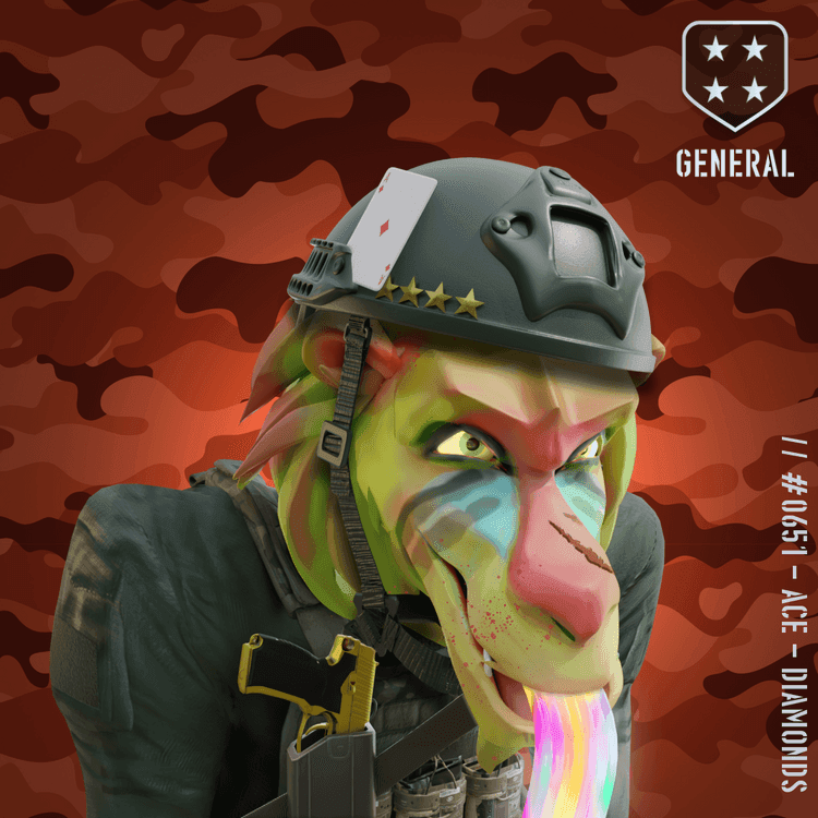 Angry Zombie General Baboon #651