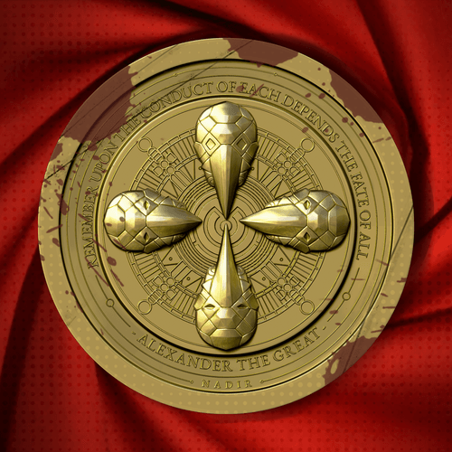 Gold Compass Medallion #207