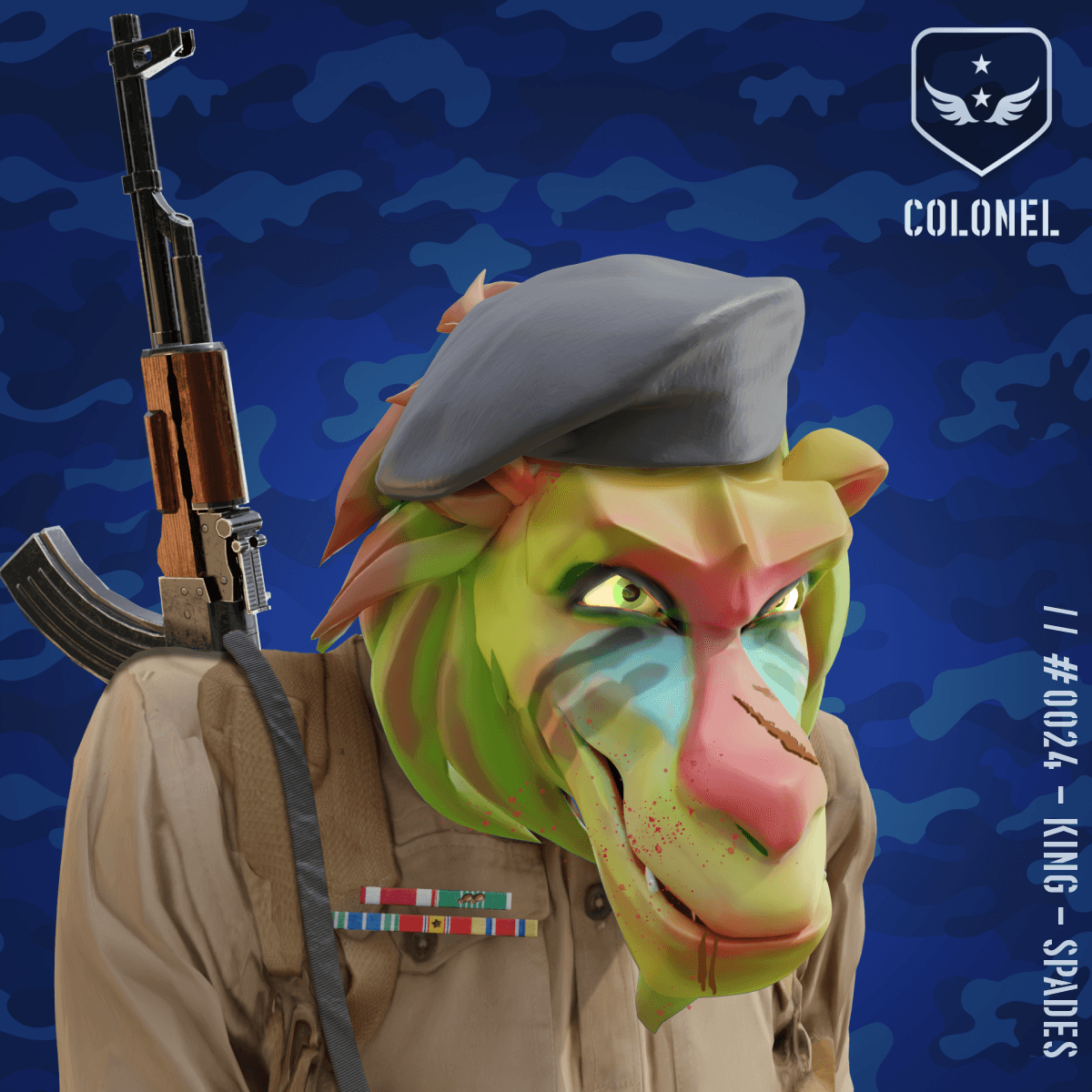 Angry Zombie Colonel Baboon #24