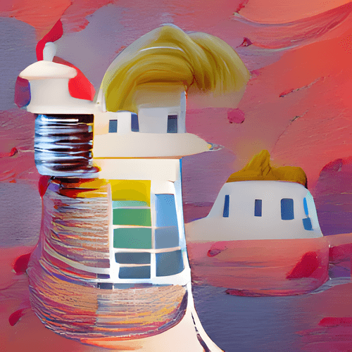 Lighthouse in the Style of Andy Warhol