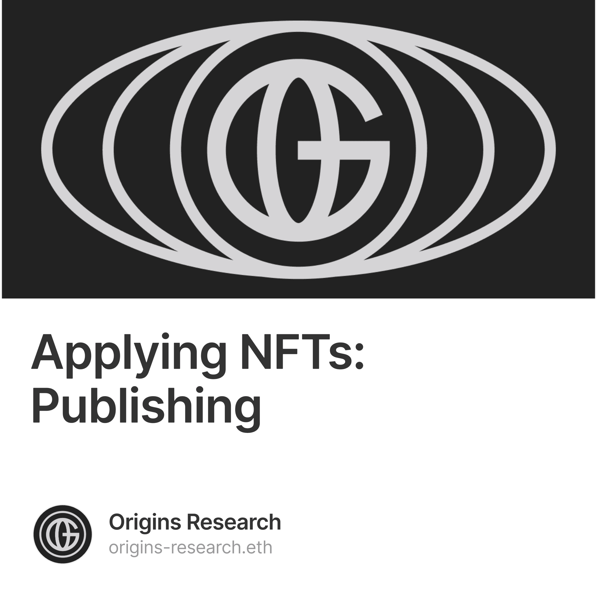 Applying NFTs: Publishing 1/500