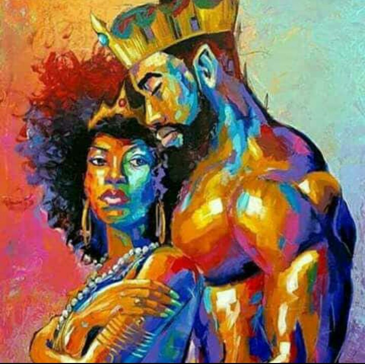 African king and Queen. feeling of Family