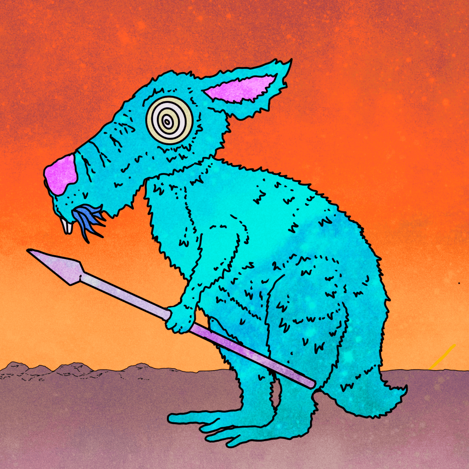 Monster Brick #21 - Turquoise Militarized Rodent