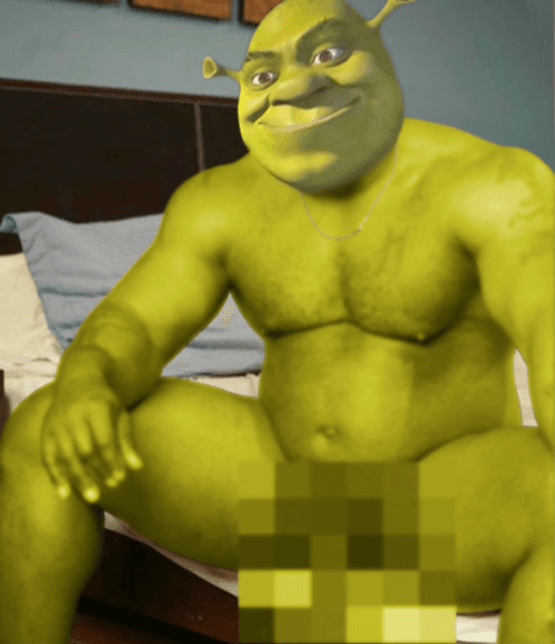 Sitting On Bed #05 Shrek