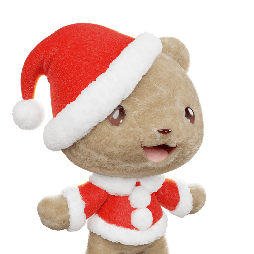 3D LEELEE-Santa-Brown bear-Fluffy-#20515