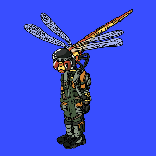 Fighterjetpilot one eyed guy #00288