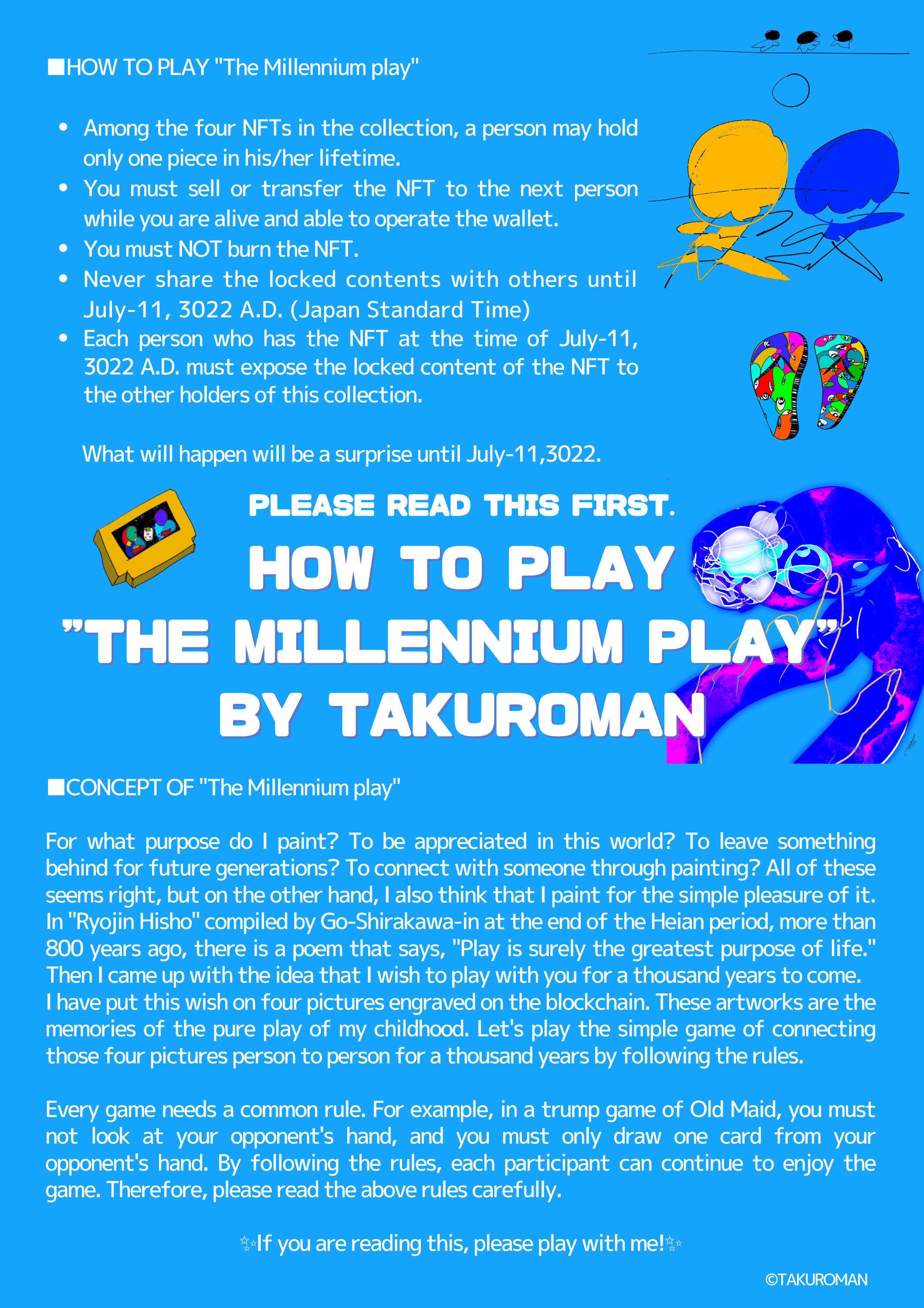 READ THIS FIRST PLEASE. Rules and Concept of the collection "The Millennium Play" by TAKUROMAN