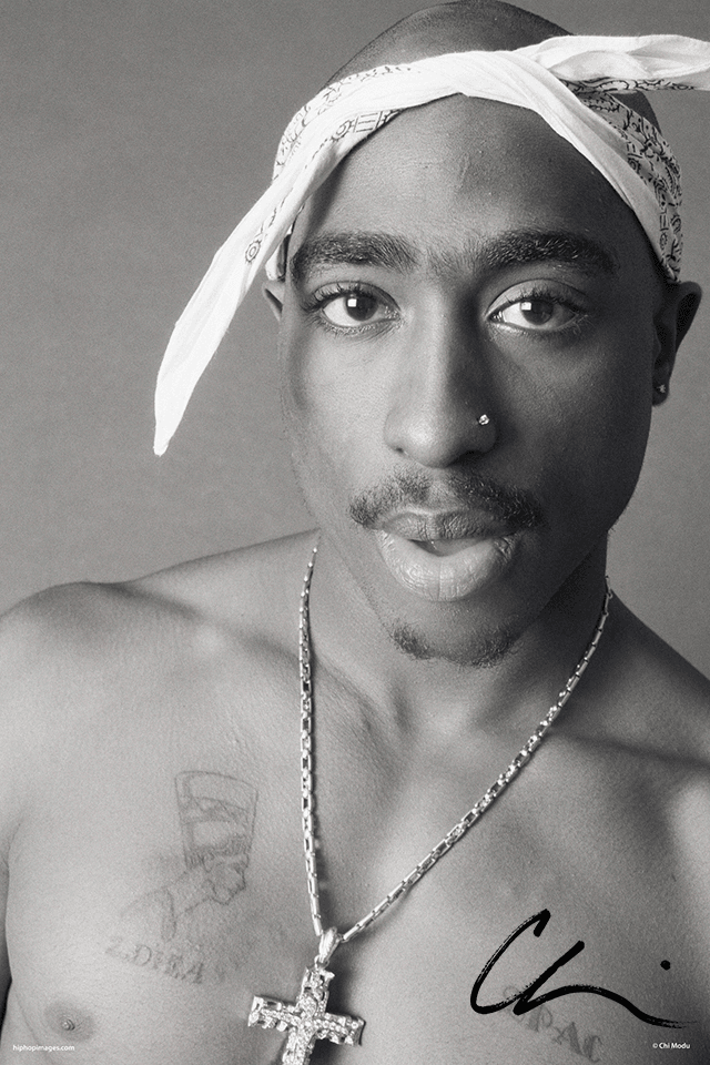 Tupac Shakur 1994 from the hip hop images digital poster series by Chi Modu