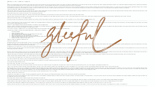 Chapter 1: gleeful :)