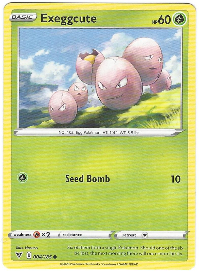 Exeggcute 004/185 Pokemon Card Single
