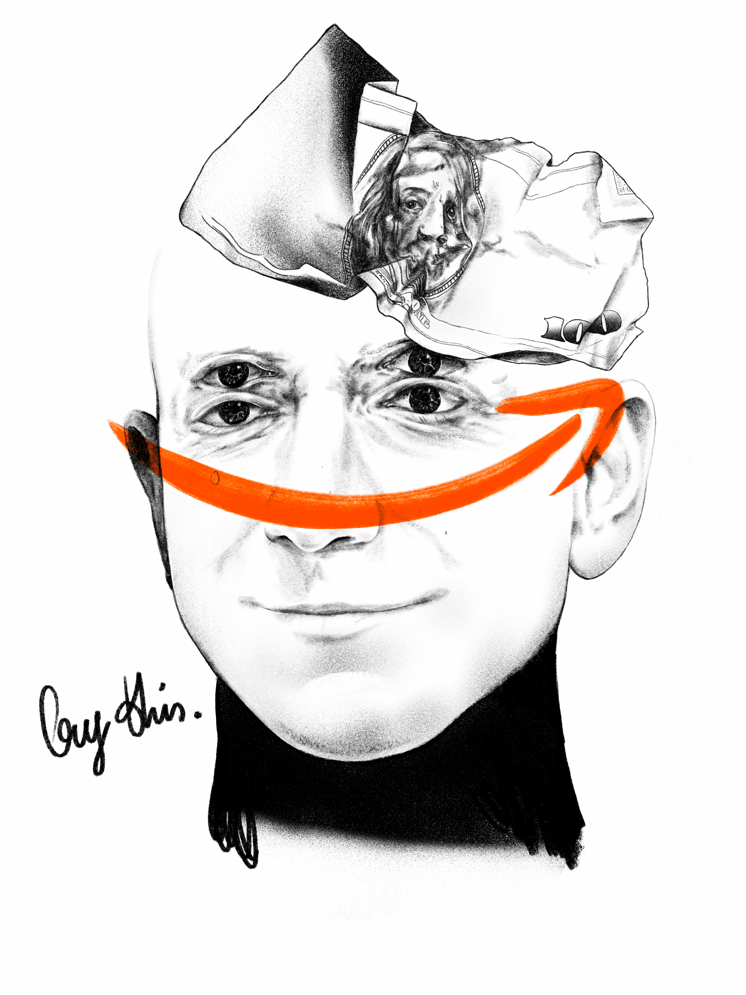  Jeff Bezos Portrait  #1/1