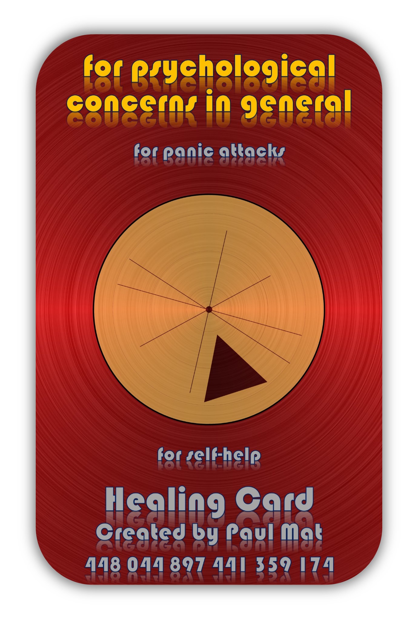 Healing Number Card with radionics barcode #174