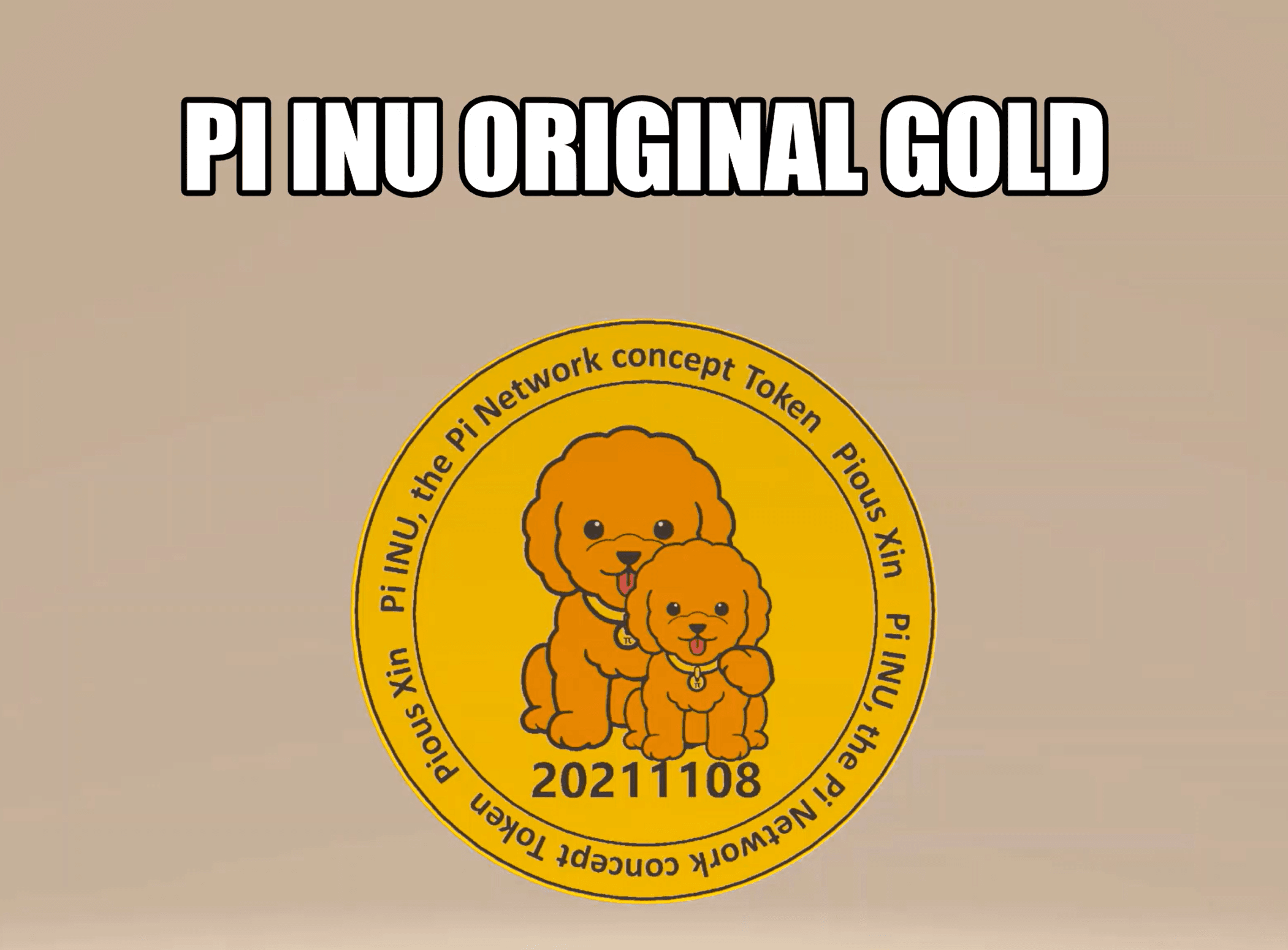 Pi INU Original Gold Coin