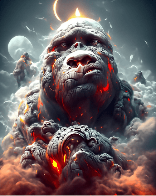 Melting Ape on Imaginary Land