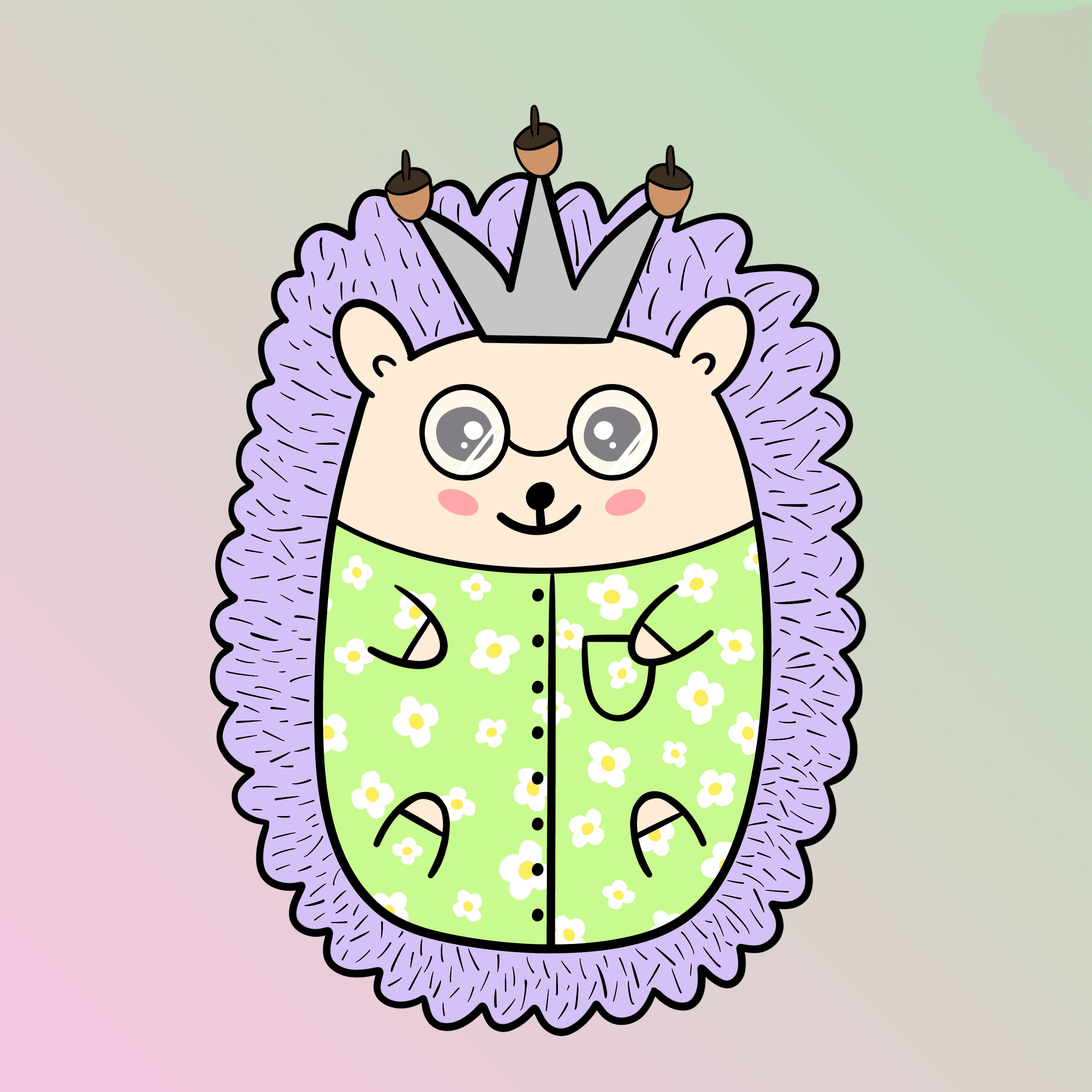 Mini Fluffy Hedgehog #538