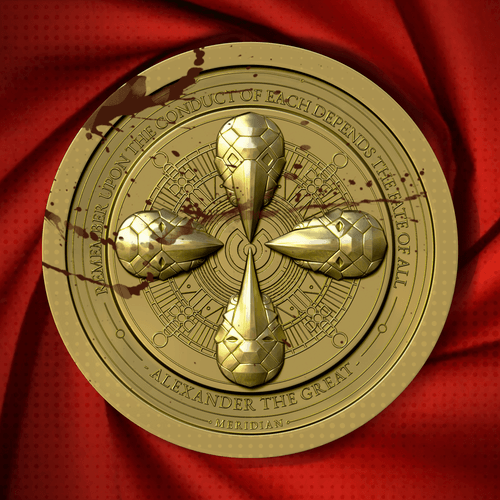 Gold Compass Medallion #10