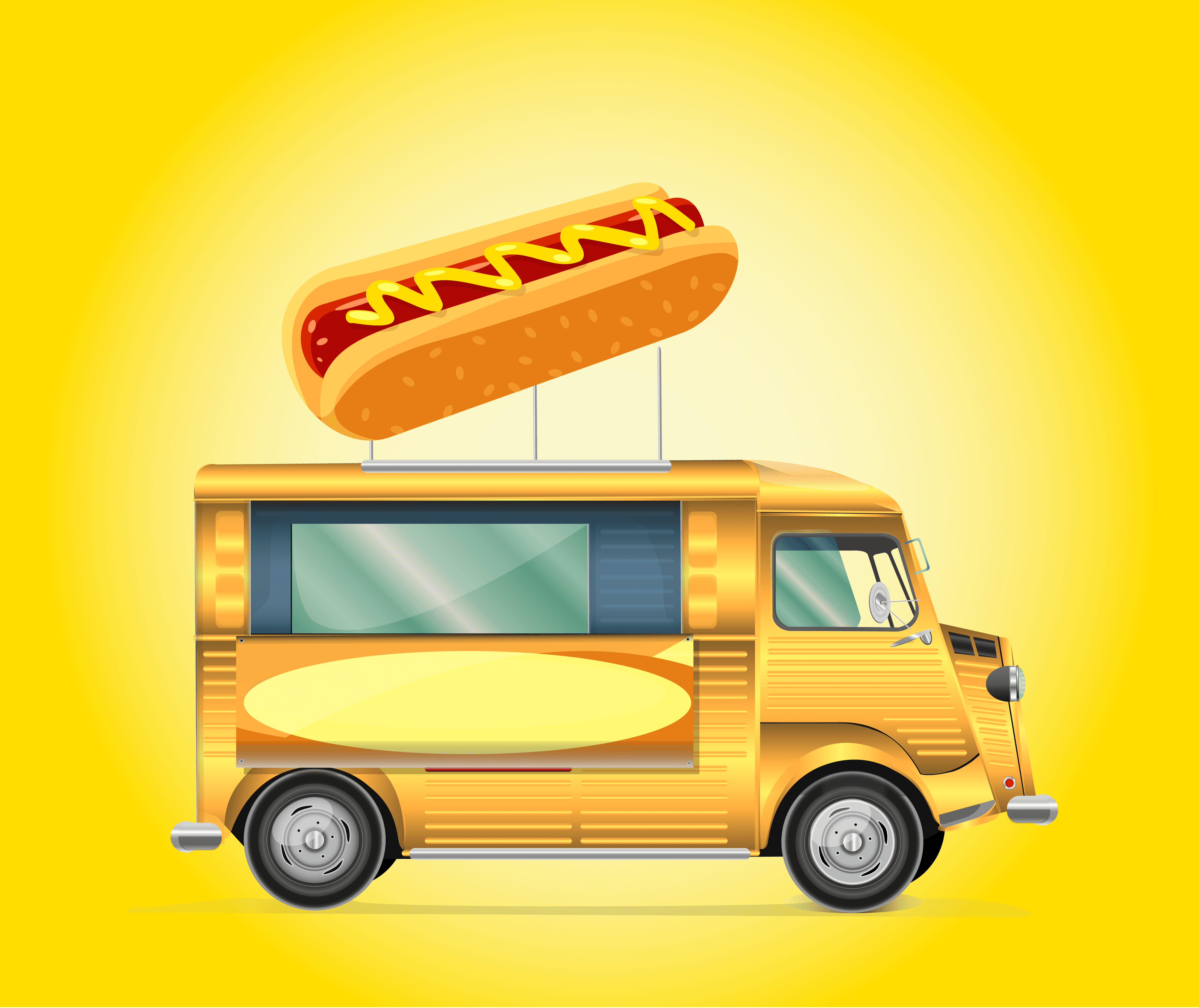 Yellow Food Truck Hotdog