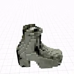 Cryptovoxel Leather Boots – Right
