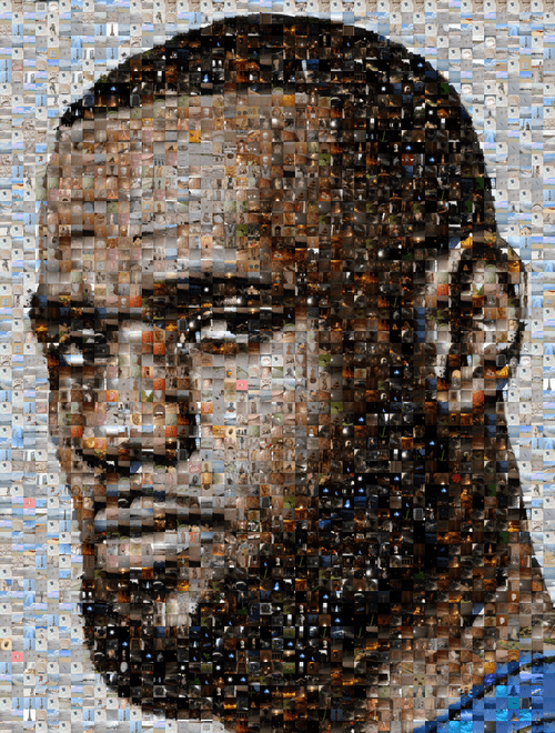 Mosaic of LeBron James