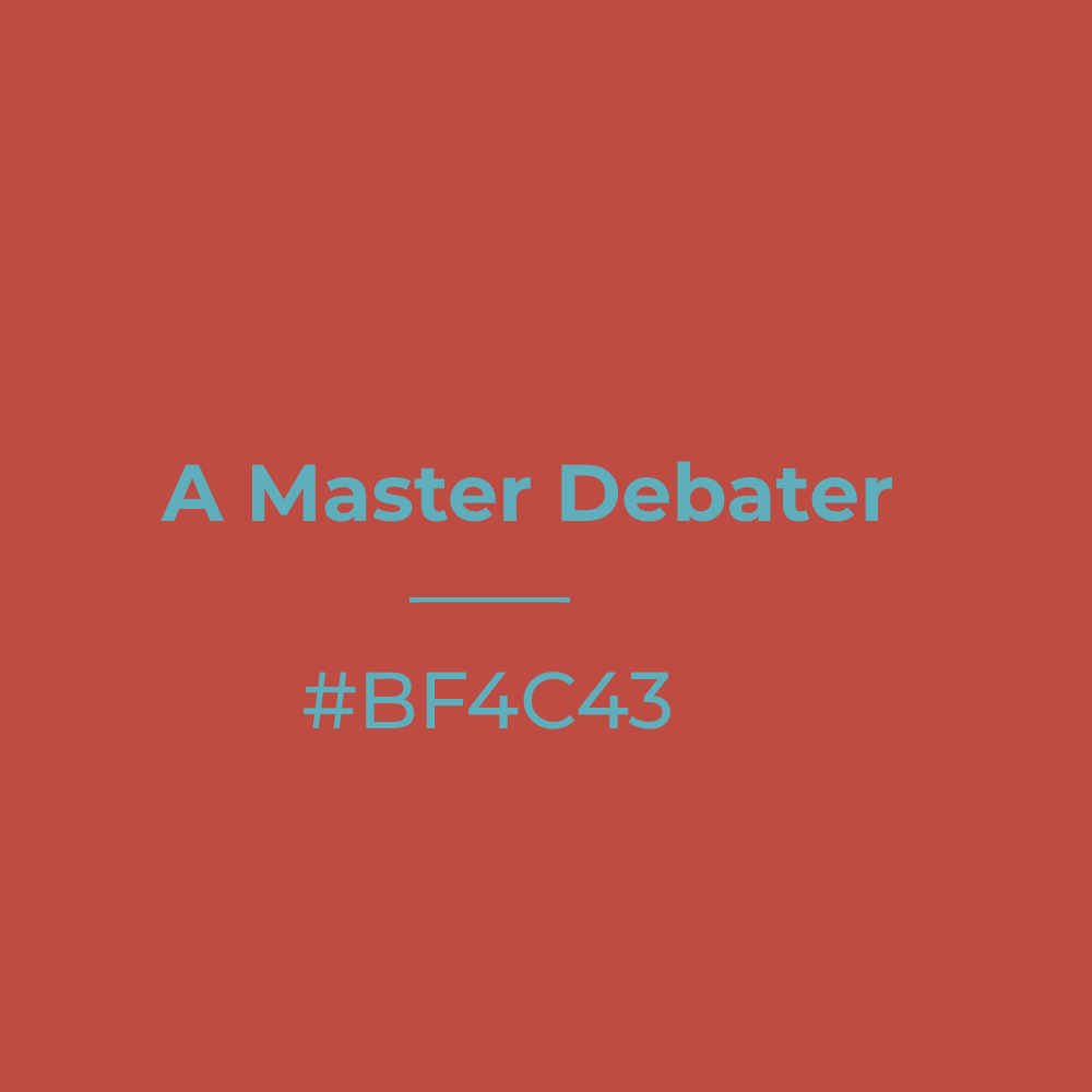 A Master Debater #bf4c43