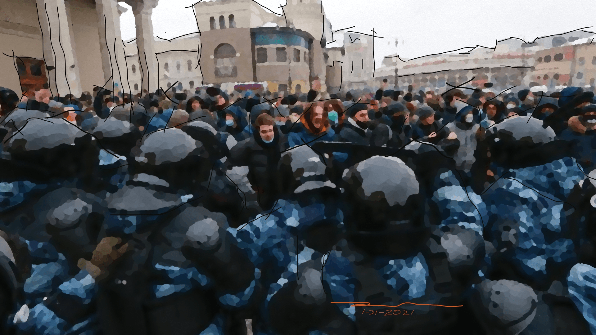 Navalny Moscow Protest 1-31-2021 by Romero 
