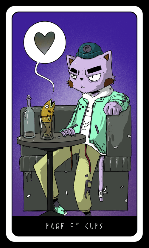Rosko Sees the Future: Page of Cups - Color Variant 15