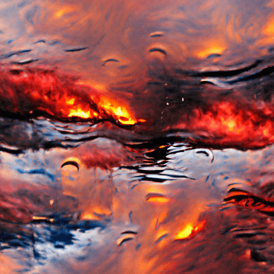 Fire Water Gloss Reflections