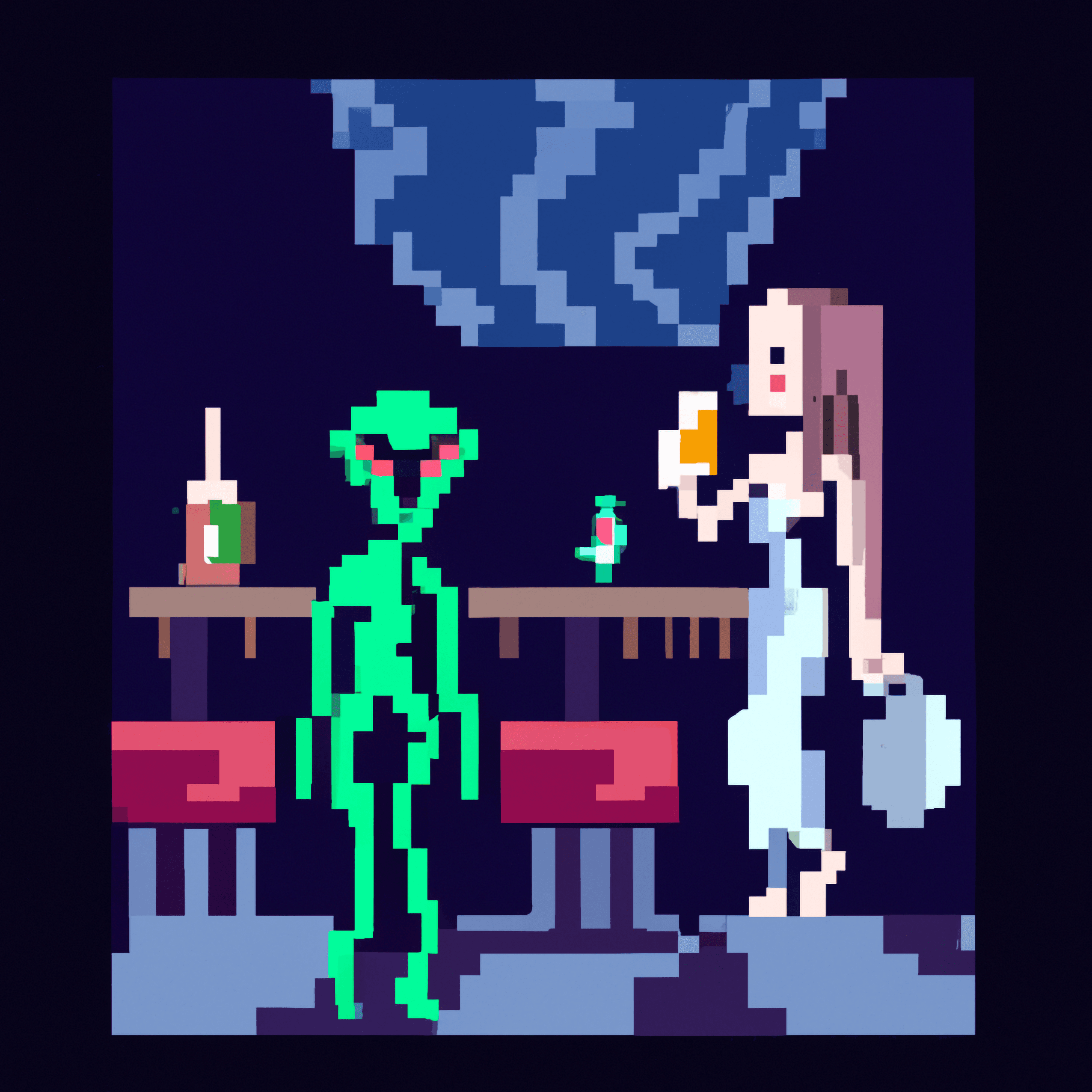 Mona Lisa Meets an Alien in a Bar #5