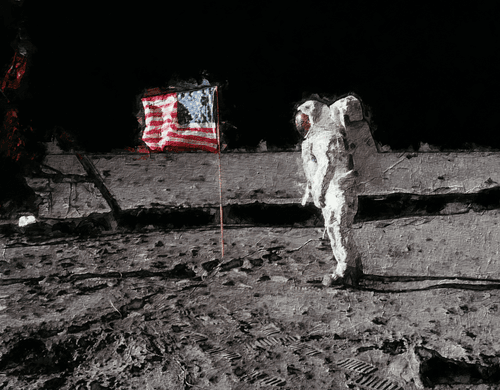 Oil Painting #68 - Neil Armstrong