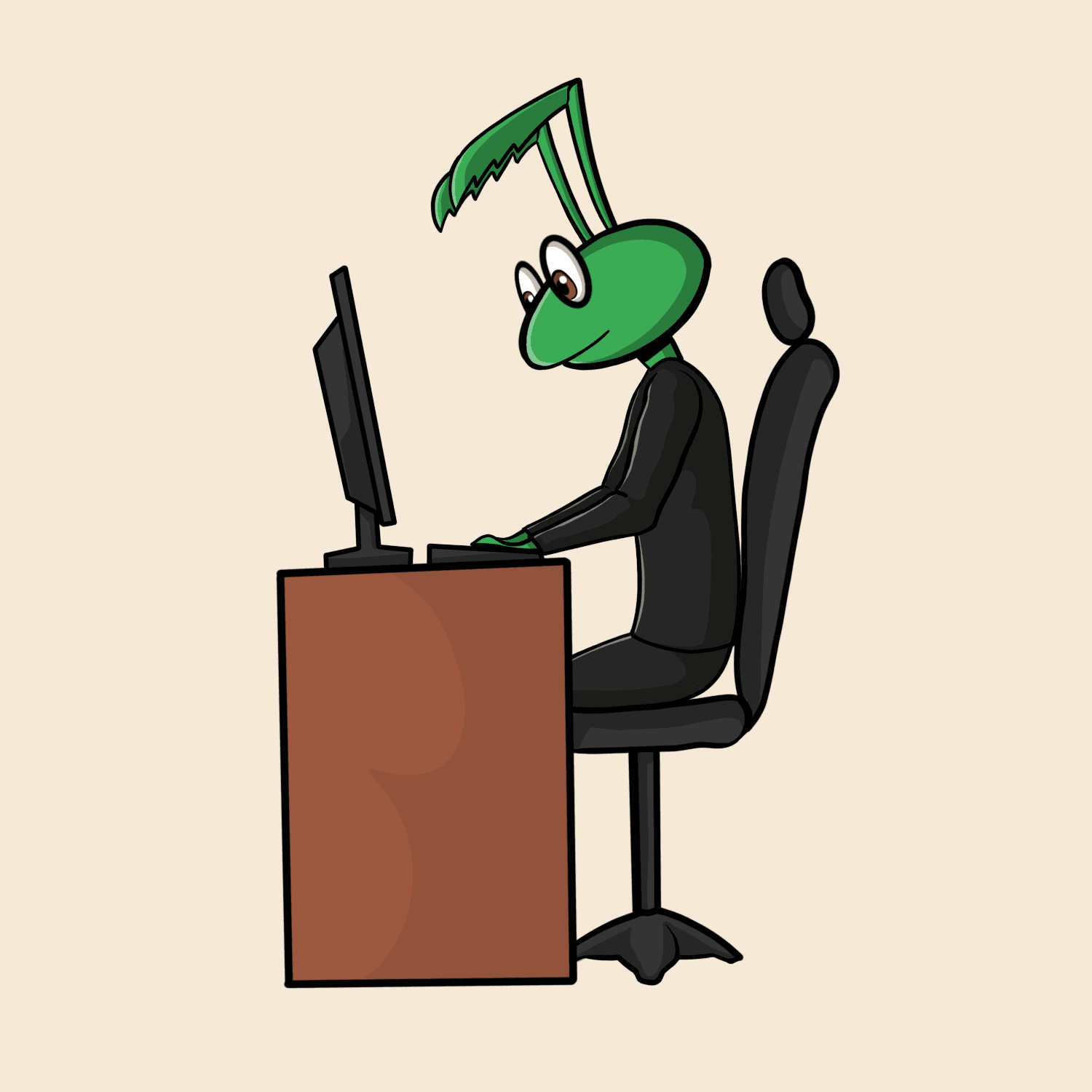 Arthur The Crypto Ant On His Computer 