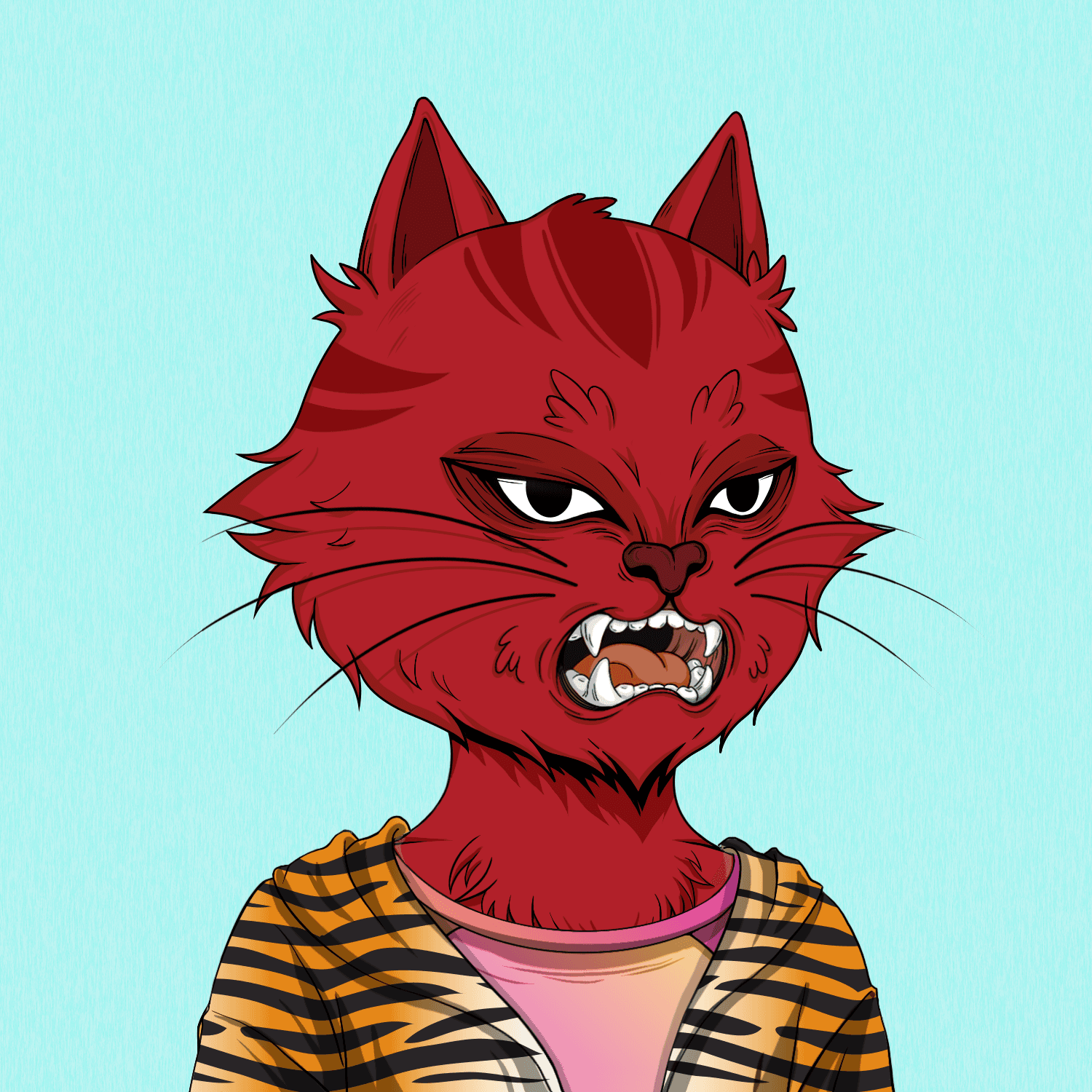 Angry Cat by Kathleen Original Art