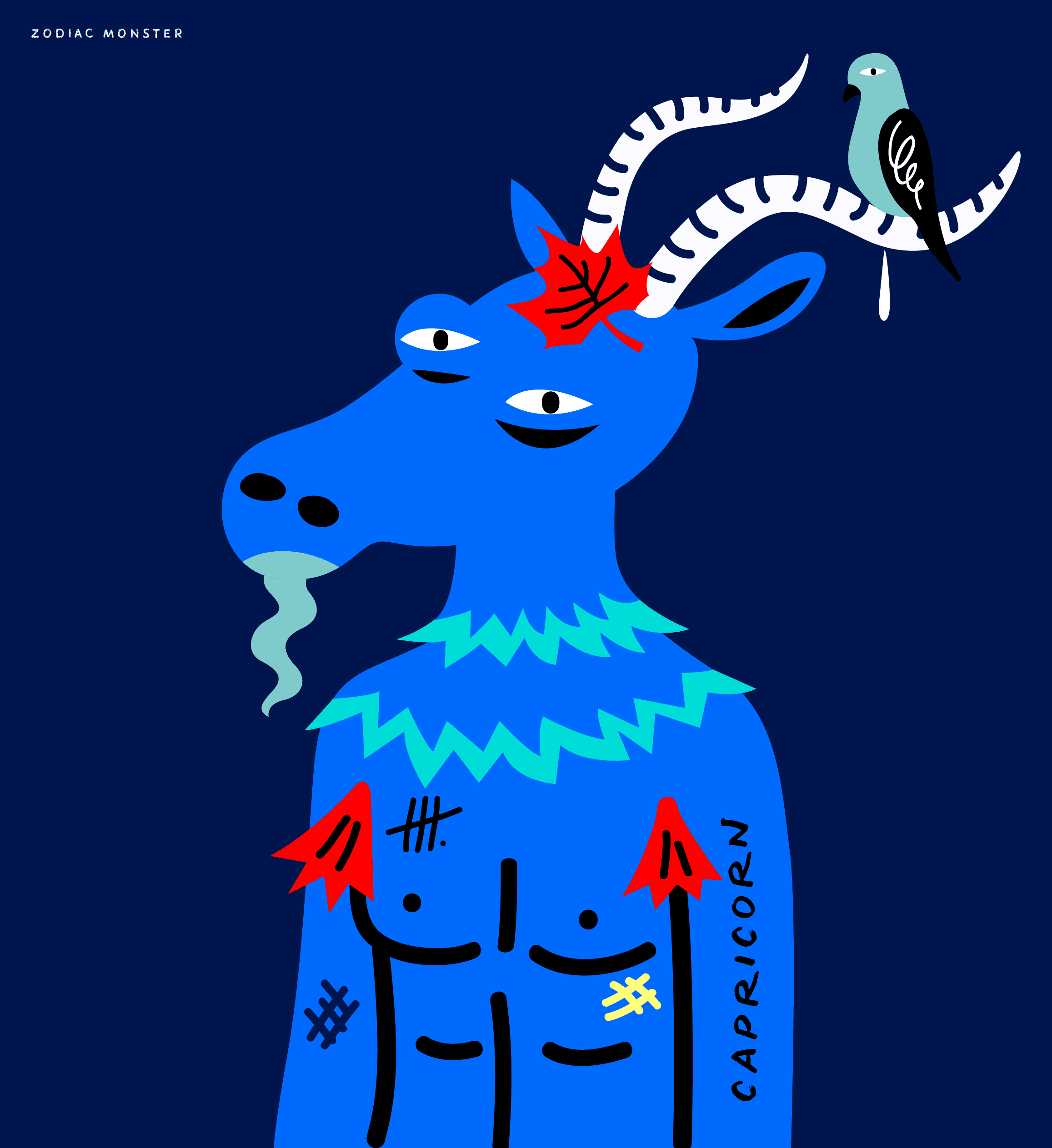 Zodiac animal monster capricorn #002