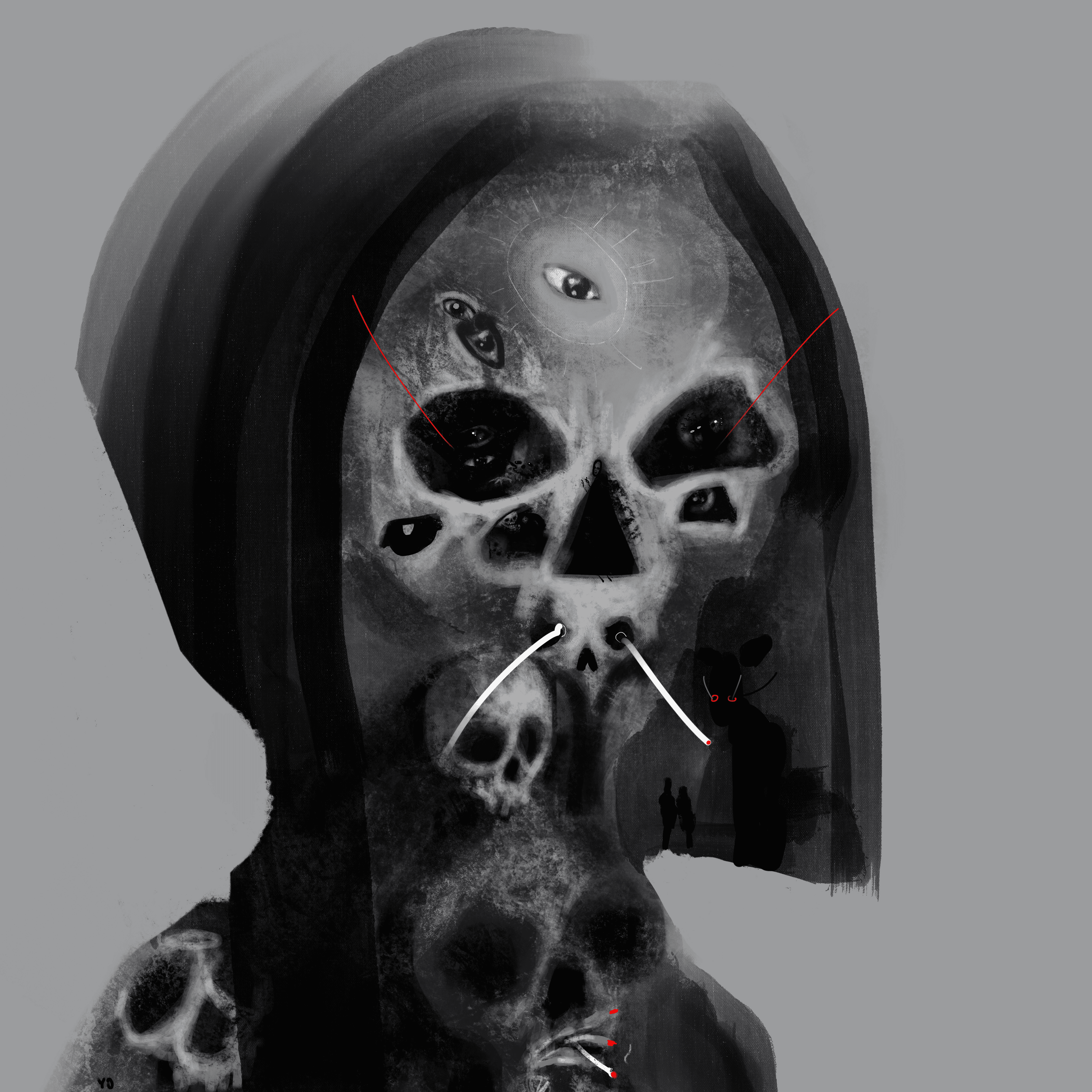 Skull #269 - "Productive Smoker"