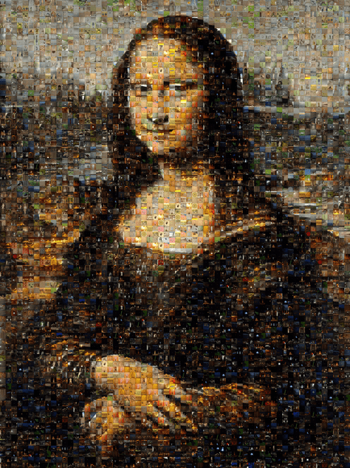 Mona Lisa in photomosaic