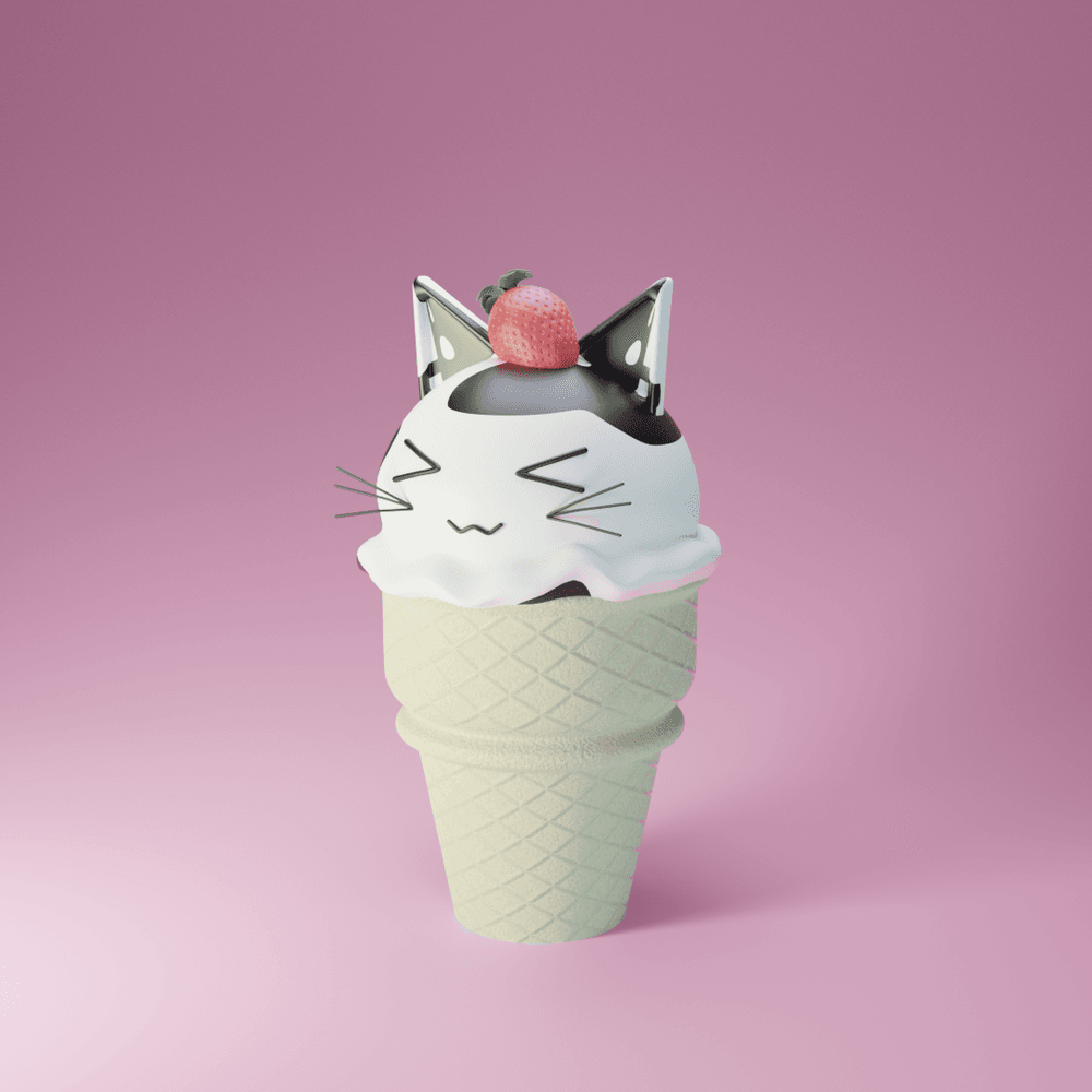 Cat vanilla shop ice cream