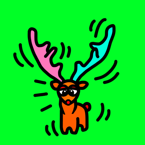 Deer- colorful#115