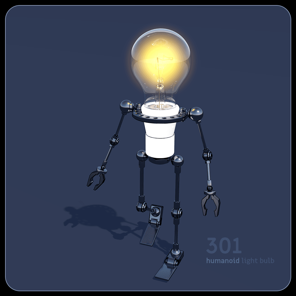 Humanoid light bulb 301