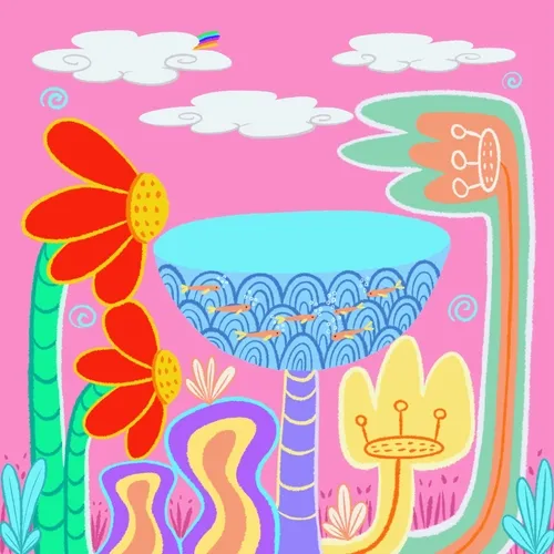 Imaginative lifestyle to lines and colorful. V4