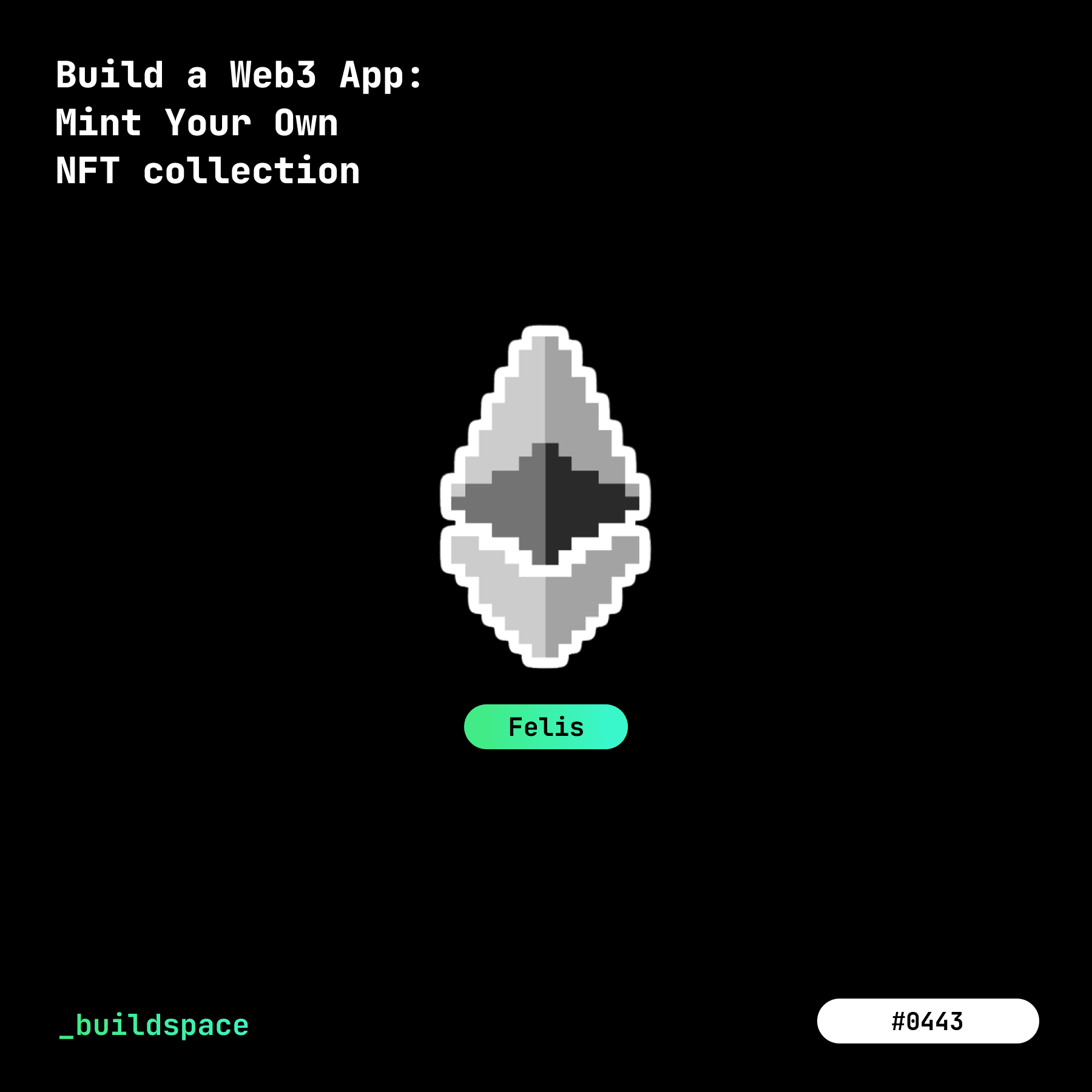 Buildspace: Build a Web3 App: Mint Your Own NFT collection | Cohort Felis | #443