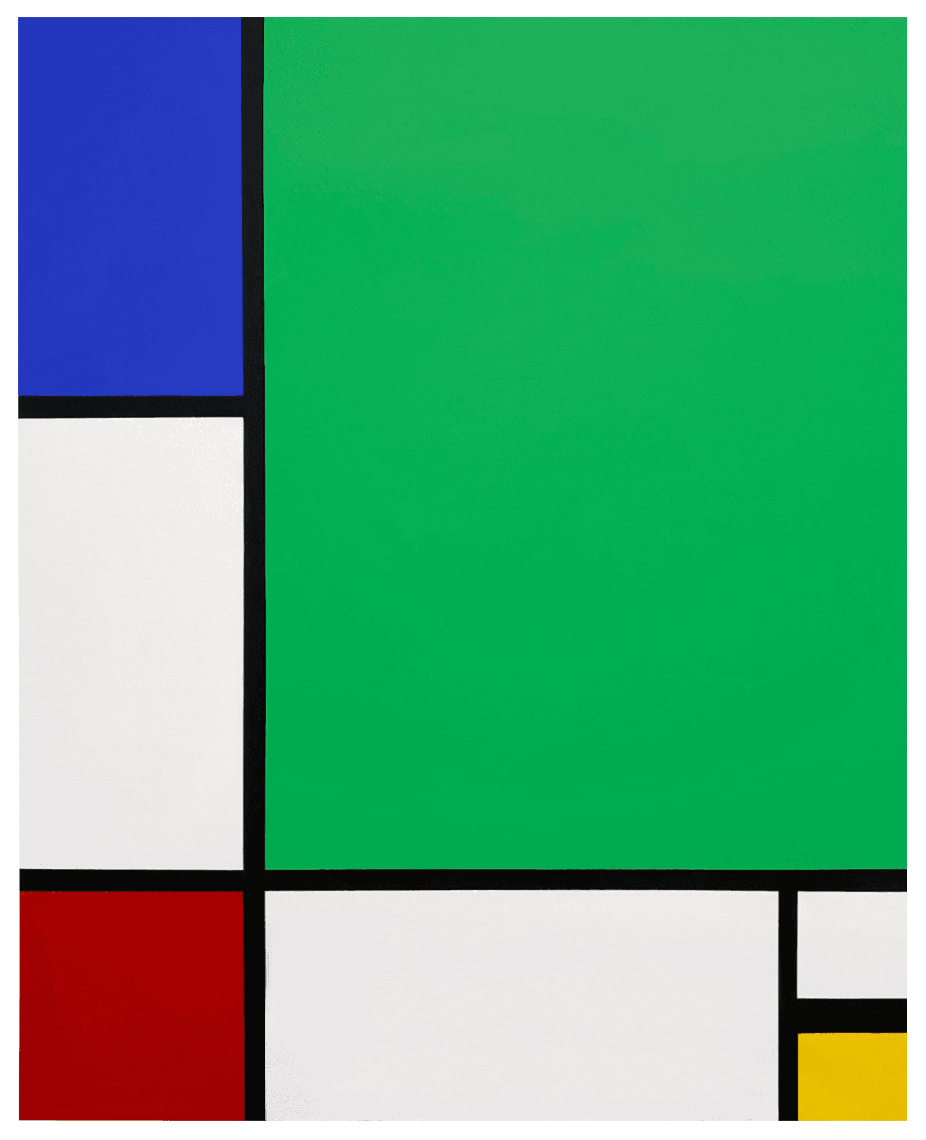 PEPE MONDRIAN (Composition with GREEN, RED, BLUE and YELLOW)