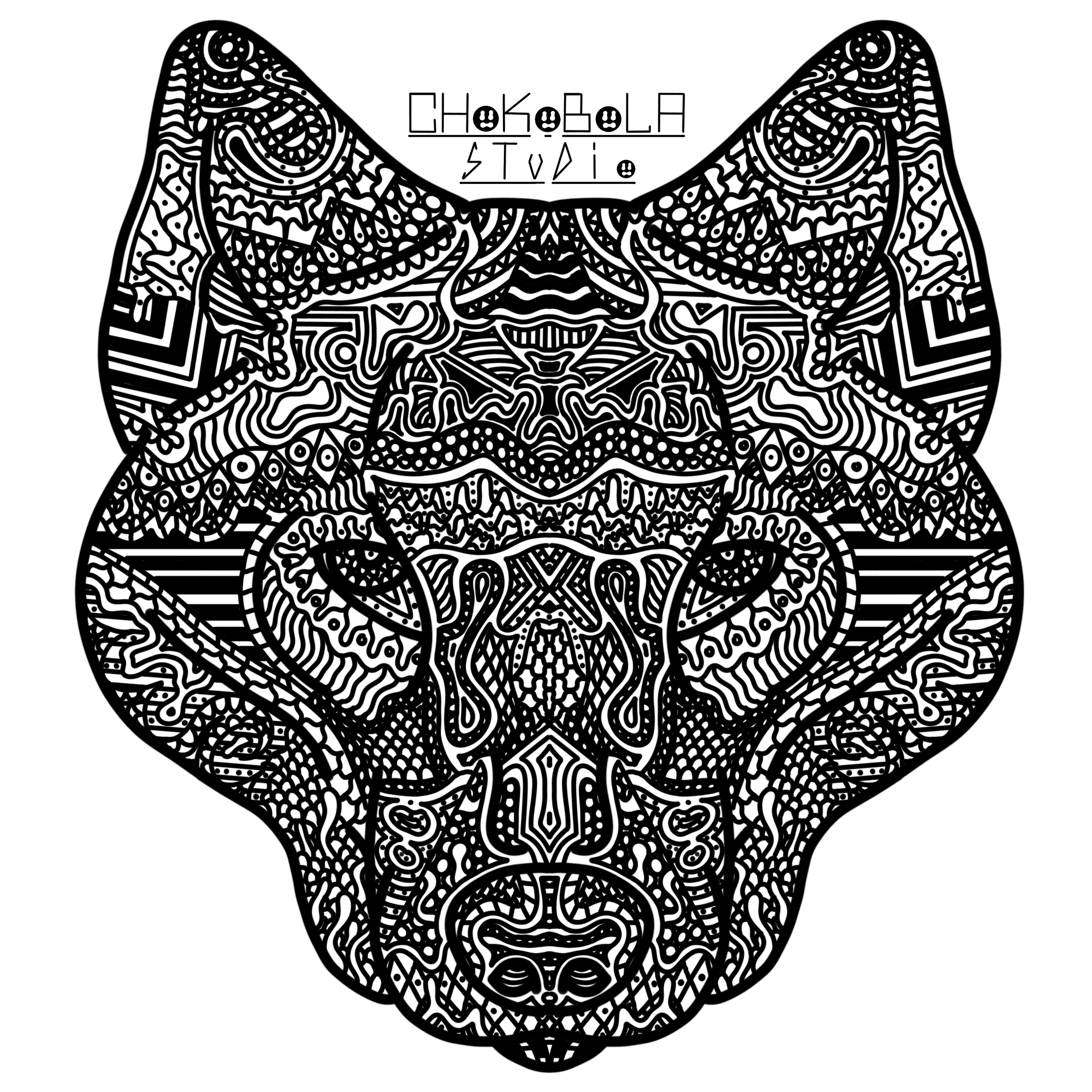 Mandala Wolf 1b Animals Mandalas Opensea