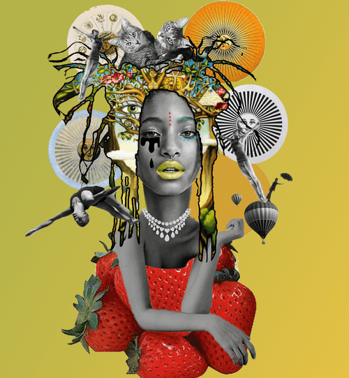 Digital collages of my favourite 'BigHeads'