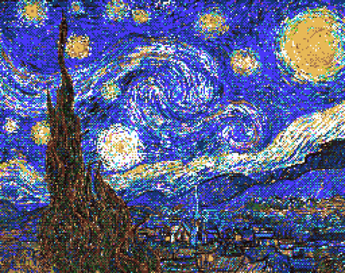 The Starry Night - Vincent van Gogh - Rare Pixels Collection