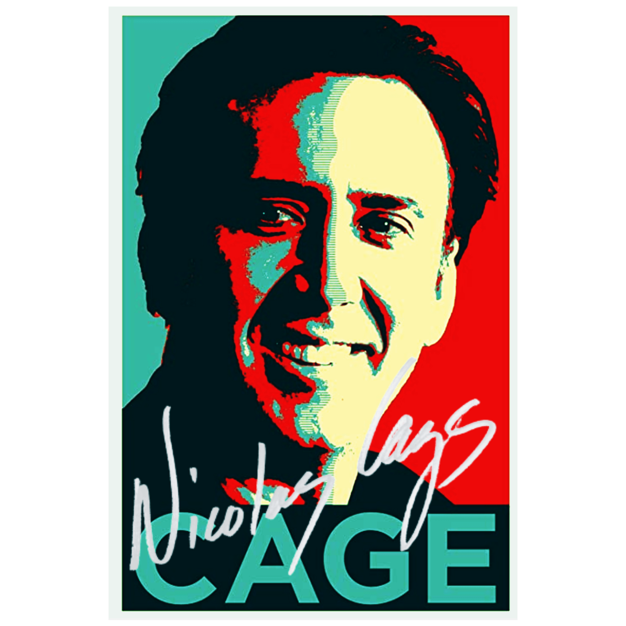 Nicolas Cage Funny Faces & Sginature - Crypto Art Meme - Nicholas